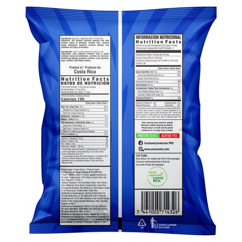 Maní salado PRO libre de gluten - 120 g