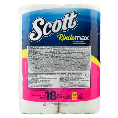 Papel Higenico Scott Rindemax 2P 18R 430H