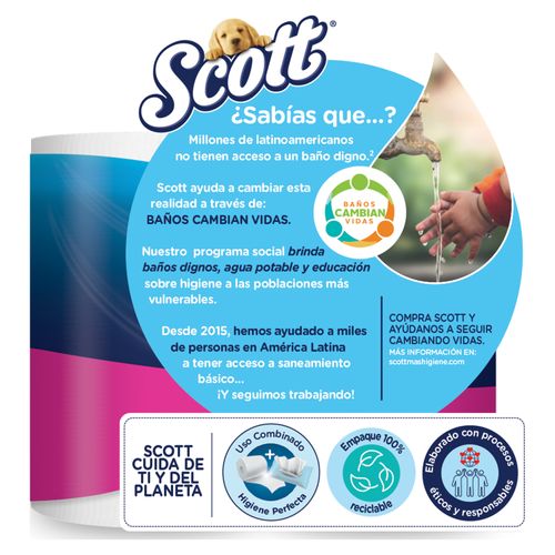 Papel Higenico Scott Rindemax 420 Hojas 18u