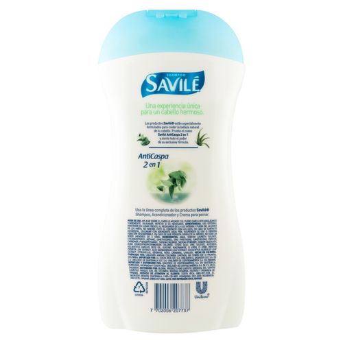 Shampoo Savilé Eucalipto Y Sábila Anticaspa 2 En 1 - 530ml