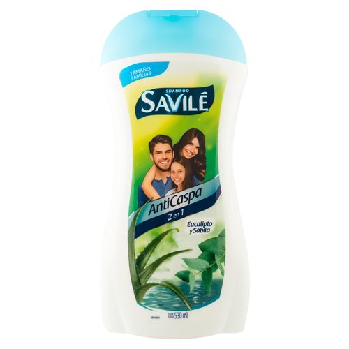 Shampoo Savilé Eucalipto Y Sábila Anticaspa 2 En 1 - 530ml