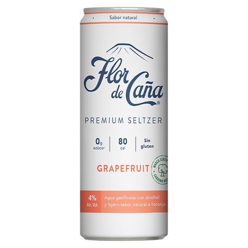 Flor de Caña Premium Hard Seltzer Fitzer De Toronja- 355ml