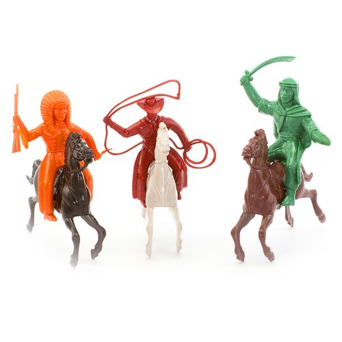 Cross Guateplaste Indios Y Vaqueros A Caballo 6pcs