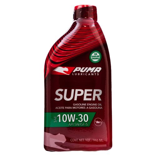 Aceite para motores a gasolina Puma super  10w/30w -  946 ml