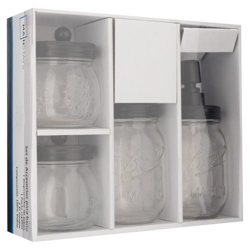 Set de baño mainstays, 4 piezas, Vidrio. Modelo: CAMGST-0171