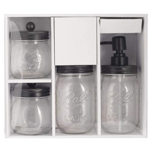 Set de baño mainstays, 4 piezas, Vidrio. Modelo: CAMGST-0171