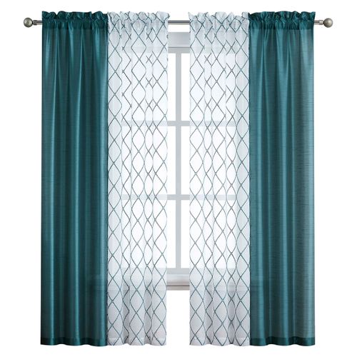 Set De 4 Cortinas Mainstays Para Sala