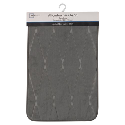 Alfombra de baño Mainstays , microfibra, color gris. Modelo: CAMCMT-003