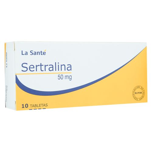 Antidepresivo Sertralina 50 mg caja 10 comprimidos - Precio indicado por caja