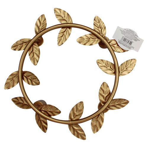 Portavelas Holiday Time en metal Corona Dorada 4 velas Modelo DH1021303-S84
