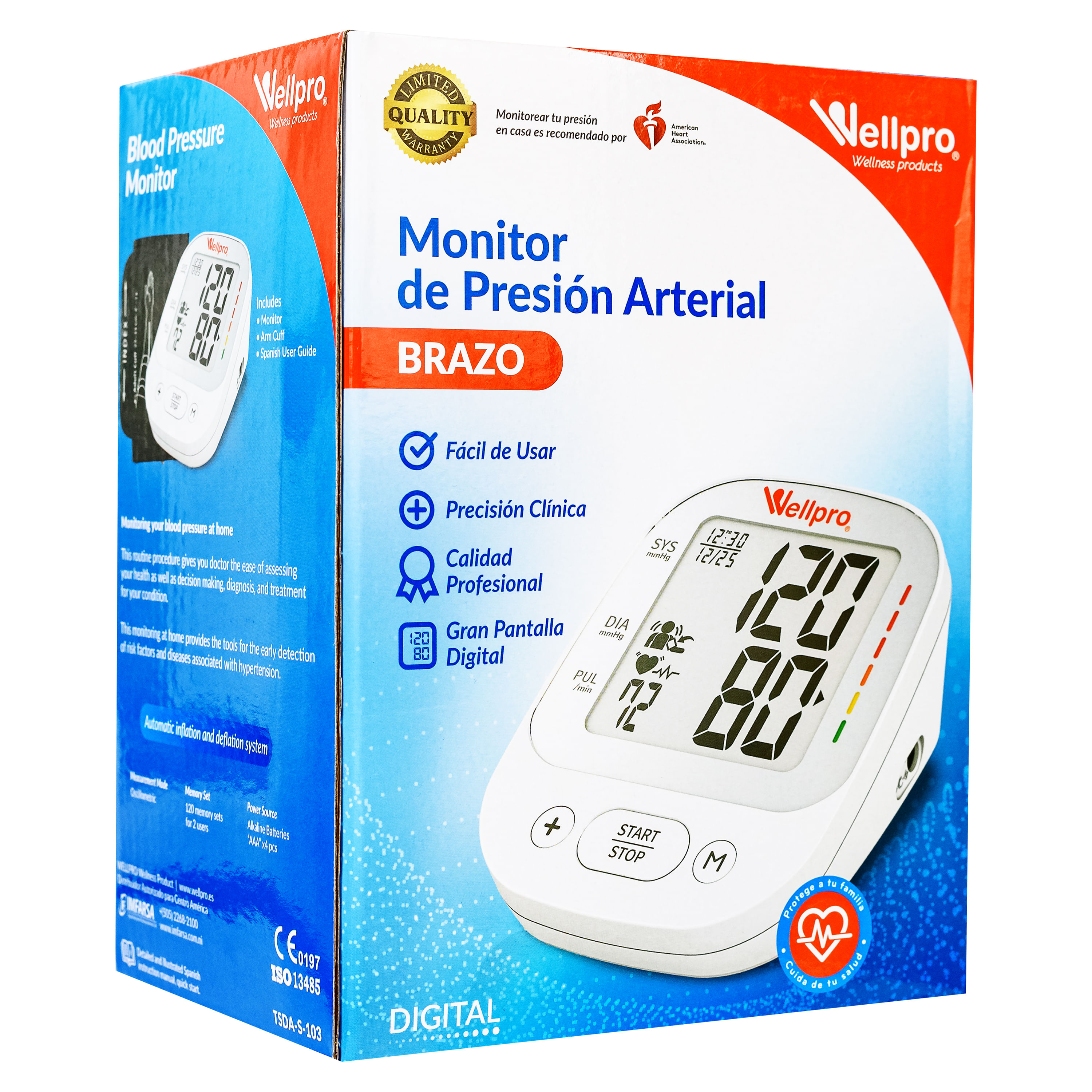 Comprar Wellpro Monitor De Presion Arterial Wellpro Brazo
