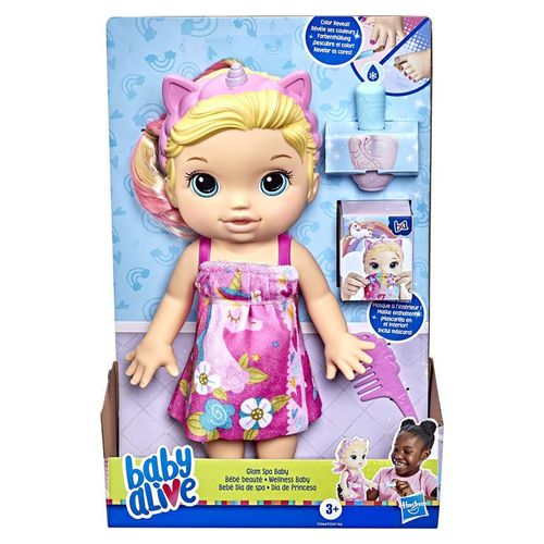 Bebe Dia De Spa Baby Alive Pelo Rubia