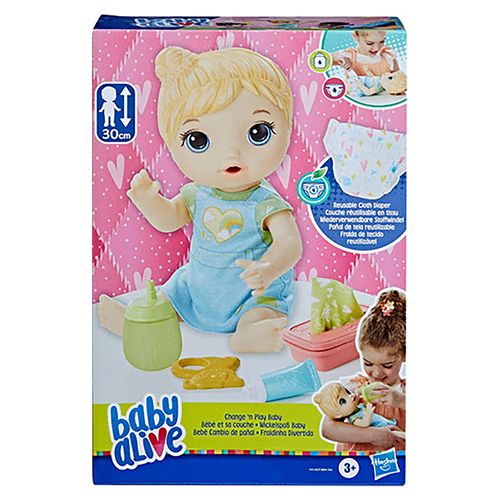 Muñeca Baby Alive Bebe Cambio De Pañal