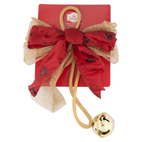 Moña Holiday Time Puerta Cascabel - 20X30cm