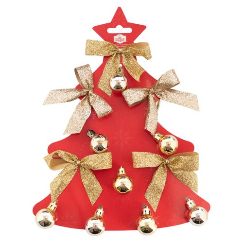 Set Adornos Mini Arbol Holiday Time 13u