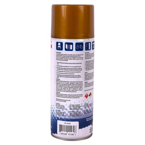 Pintura Anticorrosiva acrílica Corona Fast Dry, color Dorado para Interior y Exterior -13.5 onzas