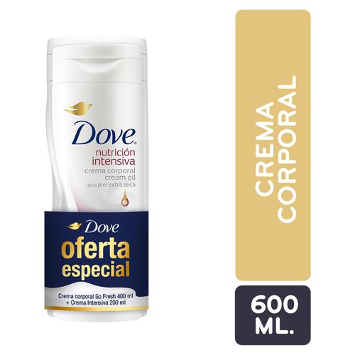 Crema Dove Corporal Go Fresh 400 Ml Y Intensiva 200 Ml