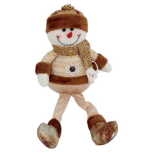 Figura Tela Holiday Time Sentada Dorada 24cm