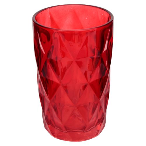 Vaso Holiday Time Vidrio Rojo O Iridisc 12cm