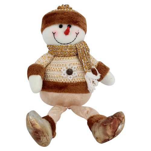 Figura Tela Holiday Time Sentada Dorada 24cm