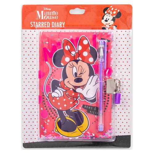 Diario Minnie con una portada de agua con estrellas y 80 hojas para escribir todos tus recuerdos