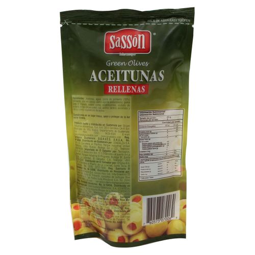 Aceitunas Sasson rellenas - 100 g