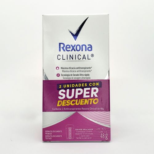 Deo Rexona En Crem Dam Clinical 2Pk 96Gr