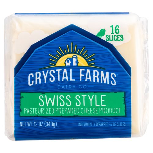 Queso Crystal Farms Suizo 454Gr