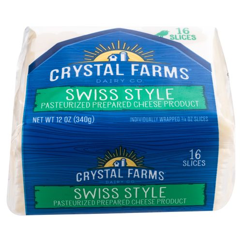 Queso Crystal Farms Suizo 454Gr