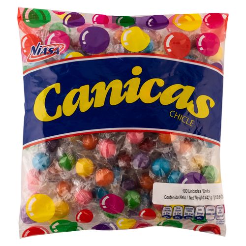 Chicle Niasa Bolsa Canicas Unds 500 Gr