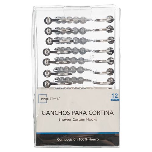 Ganchos Mainstays Para Cortina Cristal metálico - Unidad