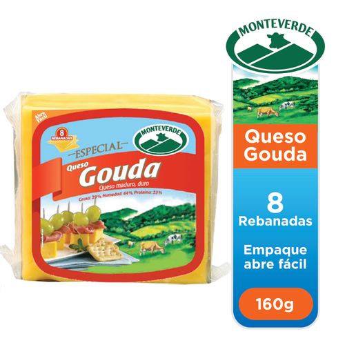 Queso Monteverde Gouda 8 Rebanadas - 160 g