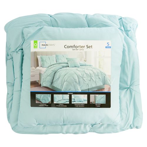 Set Edredón Pt Celeste 5 Pzs Queen