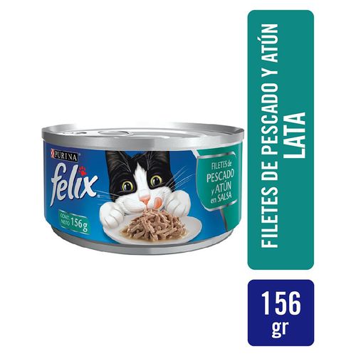 Alimento Húmedo Gato Adulto Purina Felix Filete de Pescado & Atún Salsa -156g