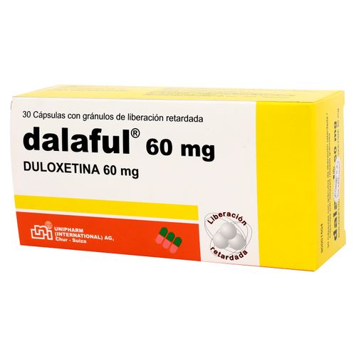 Dalaful Unipharm Duloxetina 30 Tabletas - 60mg  -Precio indicado por Unidad-