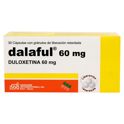 Dalaful Unipharm Duloxetina 30 Tabletas - 60mg  -Precio indicado por Unidad-