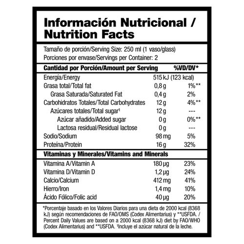 Leche Deslactosada Uht Dos Pinos 500ml