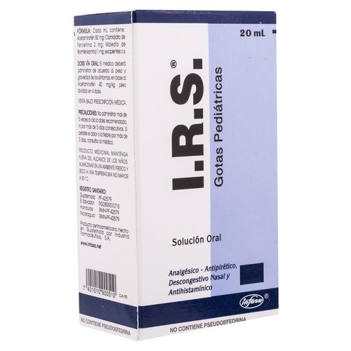 Gotas Pediatricas IRS De Infasa Frasco - 20ml