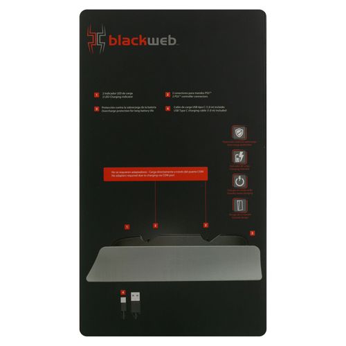 Cargador Blackweb Doble Para PlayStation5