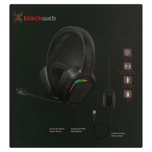 Auriculares gaming Blackweb BW921278 RGB para PC