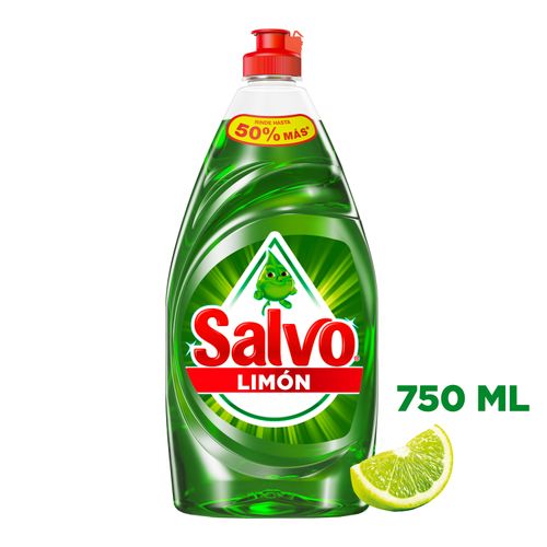 Detergente Líquido Lavatrastes Salvo Limón 750ml