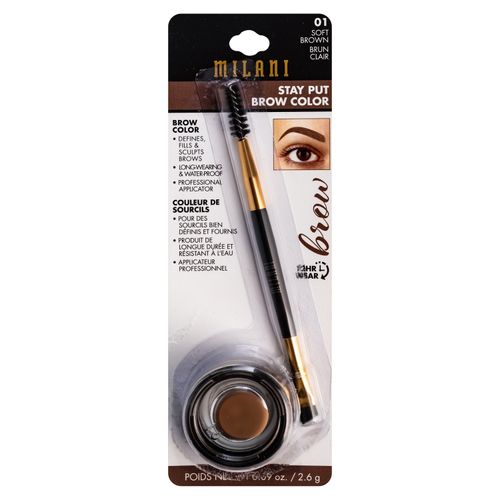Delineador Milani Brow Color Stay Put 01 Soft Brown