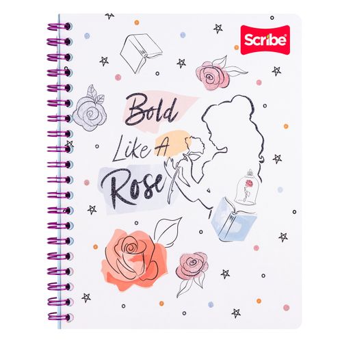 Cuaderno Scribe De Resortes Con Rayas De Princesa- 100 Hojas