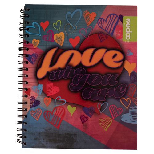 Cuaderno Copan espiral diseño corazones - 100 hojas