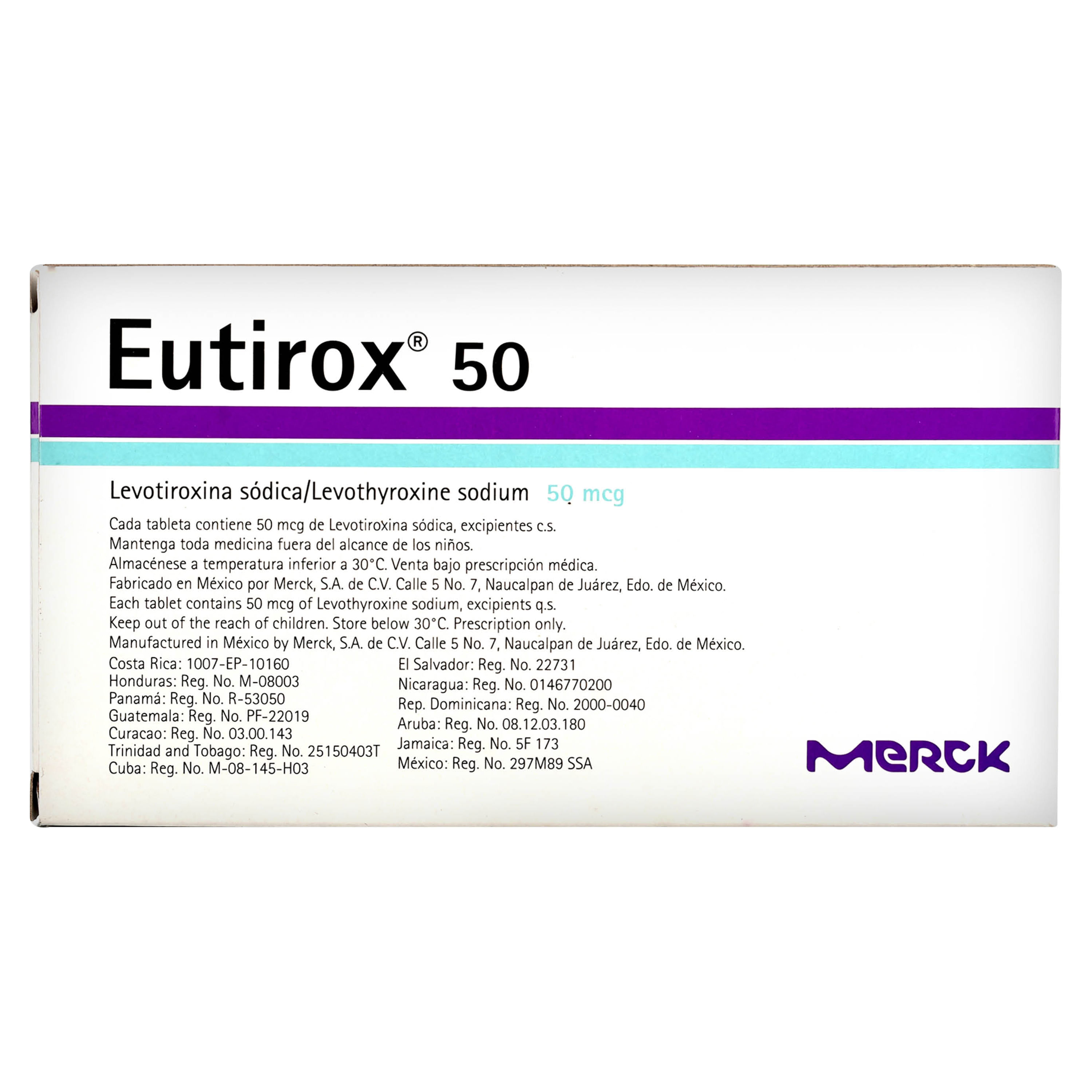 Comprar Eutirox 50 Mcg X50 Tabletas -Precio indicado por Unidad- | Walmart  Nicaragua