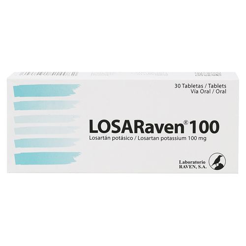 Losaraven Raven 30 Tabletas - 100mg  -Precio indicado por Unidad-