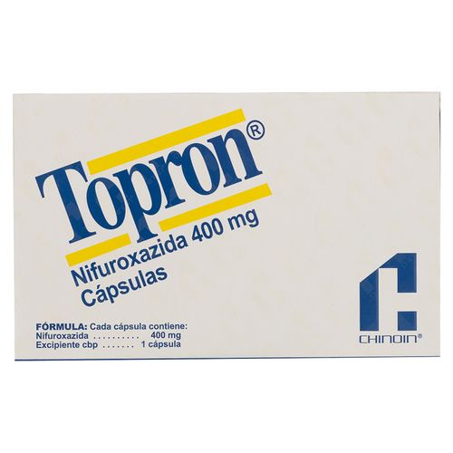 Topron nifuroxazida 400 mg caja 16 cápsulas - Precio indicado por cápsula