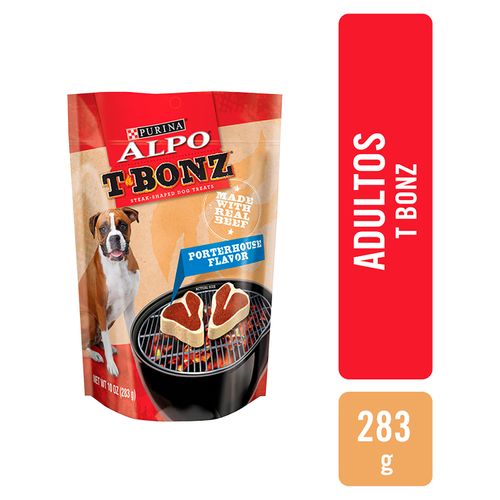 Snacks marca Purina Alpo T-Bonz Adulto Porterhouse -283g