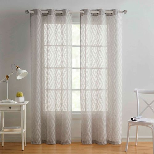 Set De 2 Cortinas Mainstays Gris  Modelo DMDPPR7684GR
