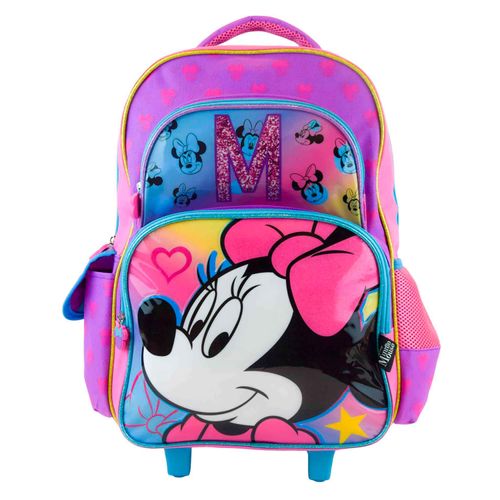 Mochilla Escolar Minnie Mouse Ruedas - 13 pulgadas